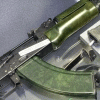 AK47 ltd. edition
 of green color - The Kalashnikov Weapons Museum